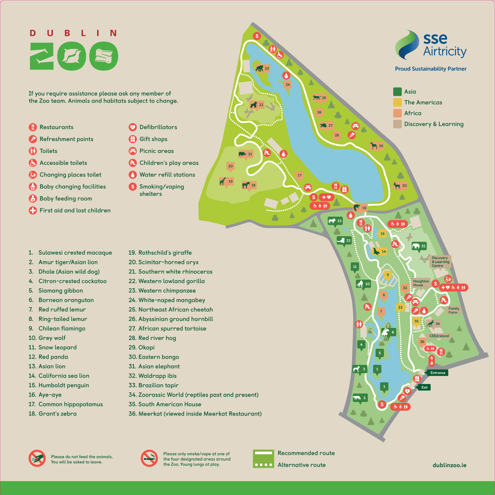 Zoo Map | Dublin Zoo